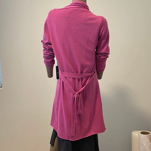 BCBGMaxazria open front belted cardigan long sweater large SP2 9001 - Picture 11 of 12